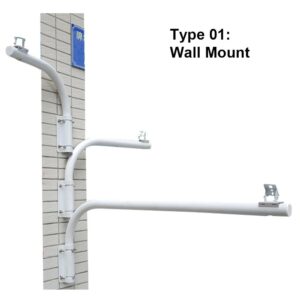 Extended Wall Mounted Pole Mounts Bracket