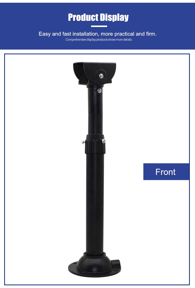 Black Universal Duckbill Lifting Hoisting Telescopic Rod Security Camera Ceiling Mount Bracket 20-40cm 30-60cm 40-80cm 60-120cm