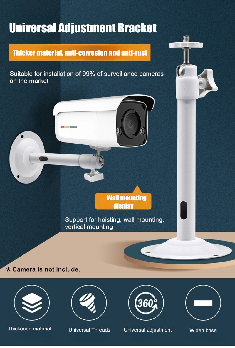 Mini Projector Ceiling Wall Mount Bracket M6 Universal Thread Rotating Security CCTV Camera Holder Stand Projectors Accessories