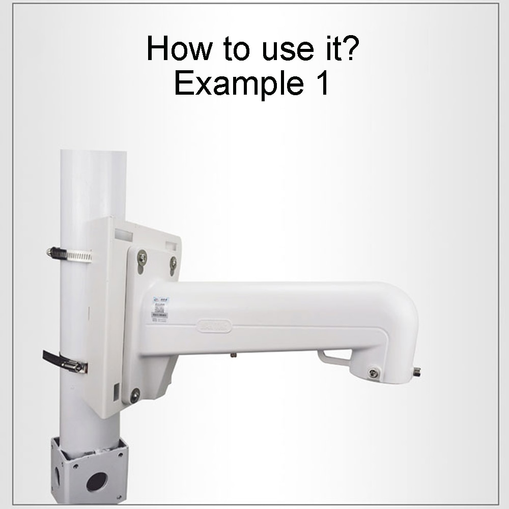 Outdoor Thickened CCTV Surveillance Camera Pole Mount for Hikvision Pole Support Bracket With Hoop