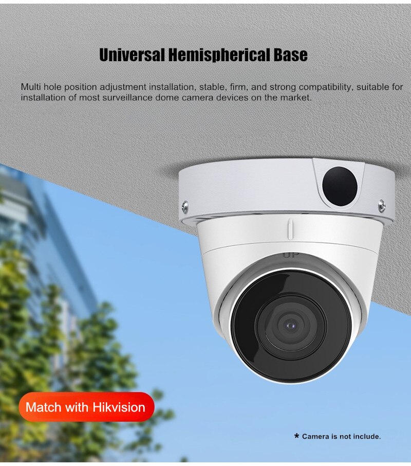 Aluminum Alloy Dome Surveillance Bracket Camera Hidden Line Base Box Adapter Plate Conch Ceiling Hoisting Mount Cctv Accessories