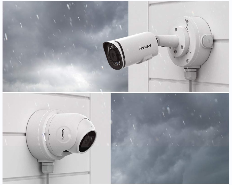 H.VIEW HV7205 Aluminum Bracket Junction Back Box for H.VIEW POE Bullet&Dome Cameras (1 Pack), Fits Ceiling/Wall Mounting